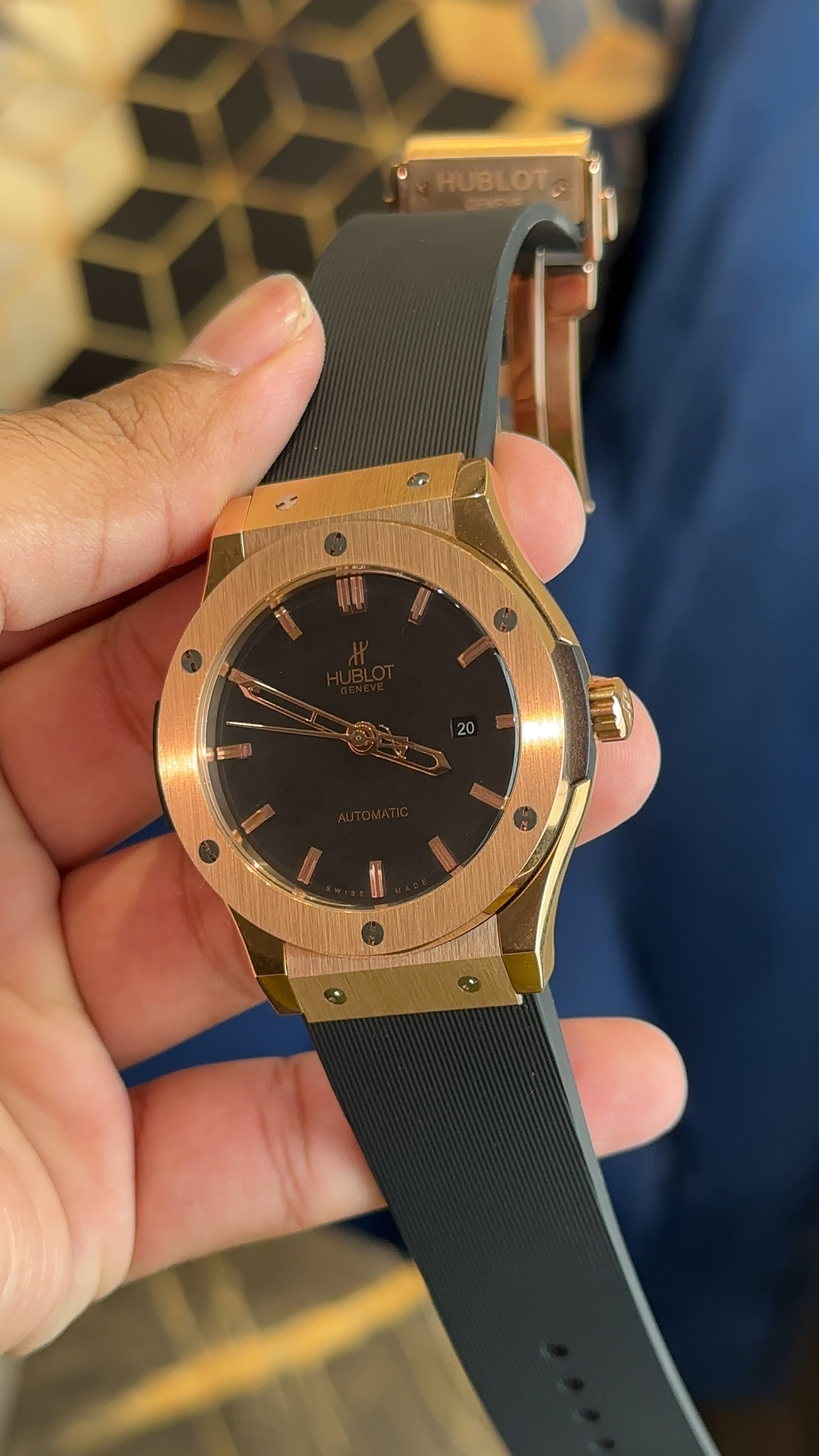 Hub black pvc rose auto