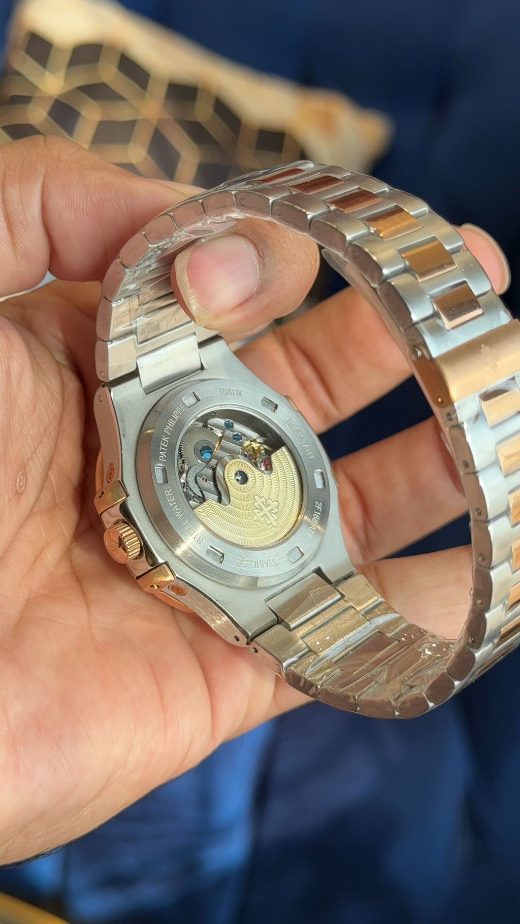 Pp auto two tone chain white dial dd