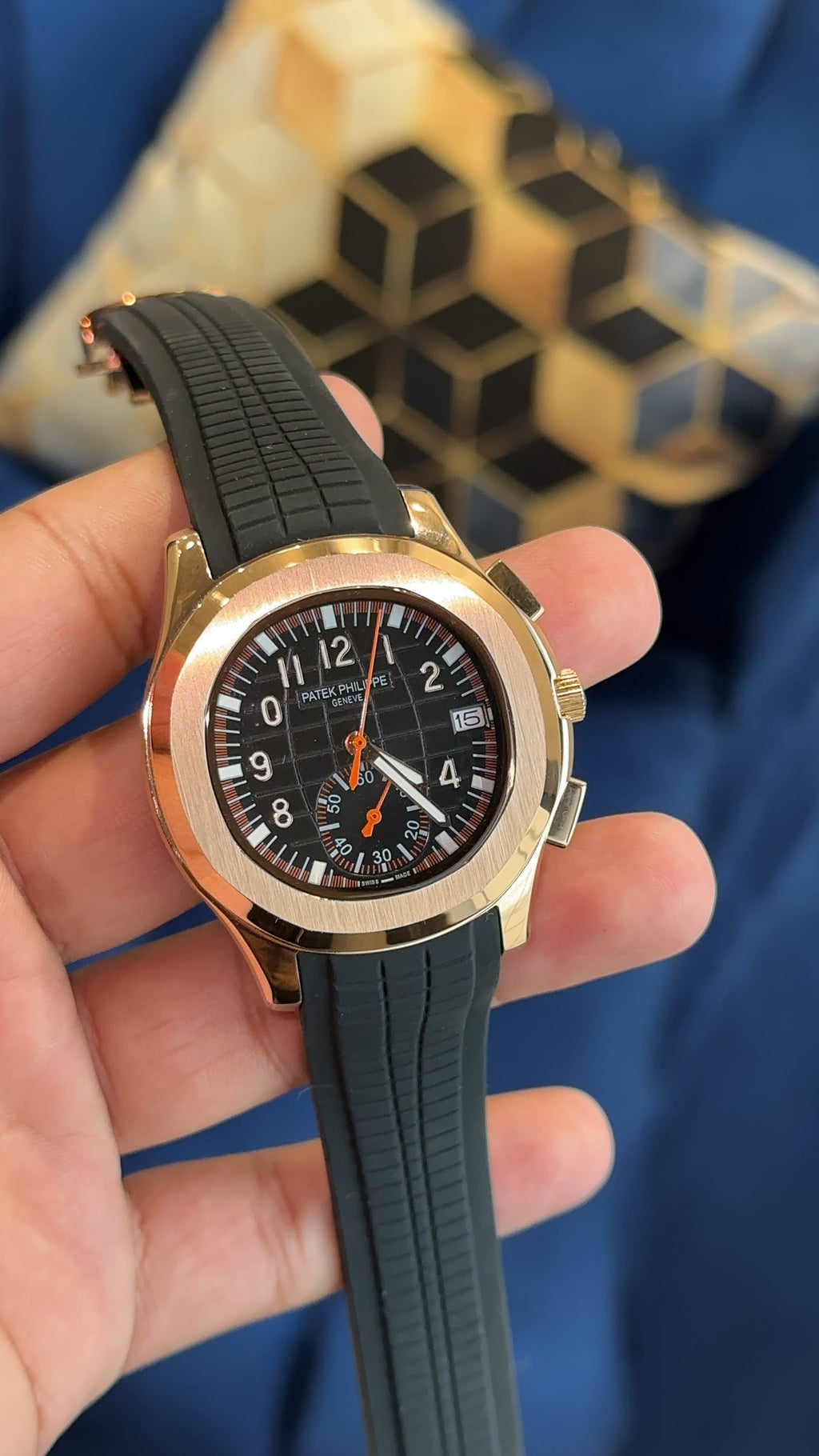 Aquanaut chrono orange needle
