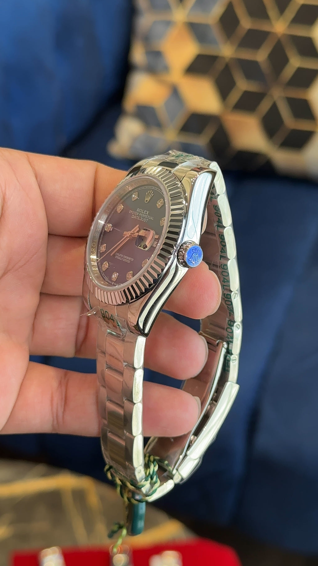 Datejust  silver oyester blue diamond