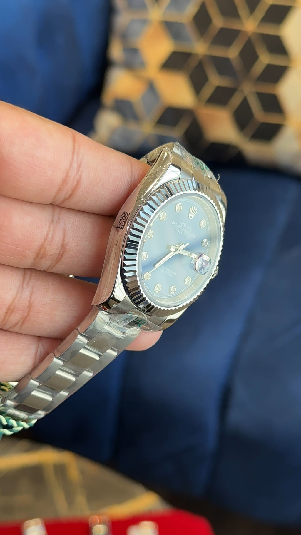 Datejust  silver oyester blue diamond