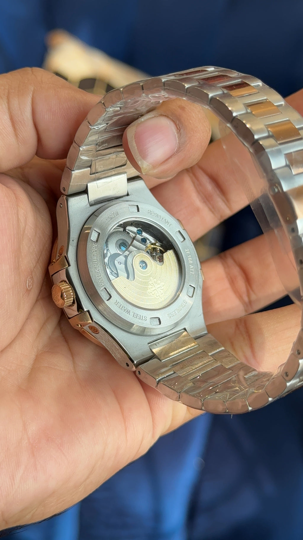 Pp auto two tone chain black dial dd