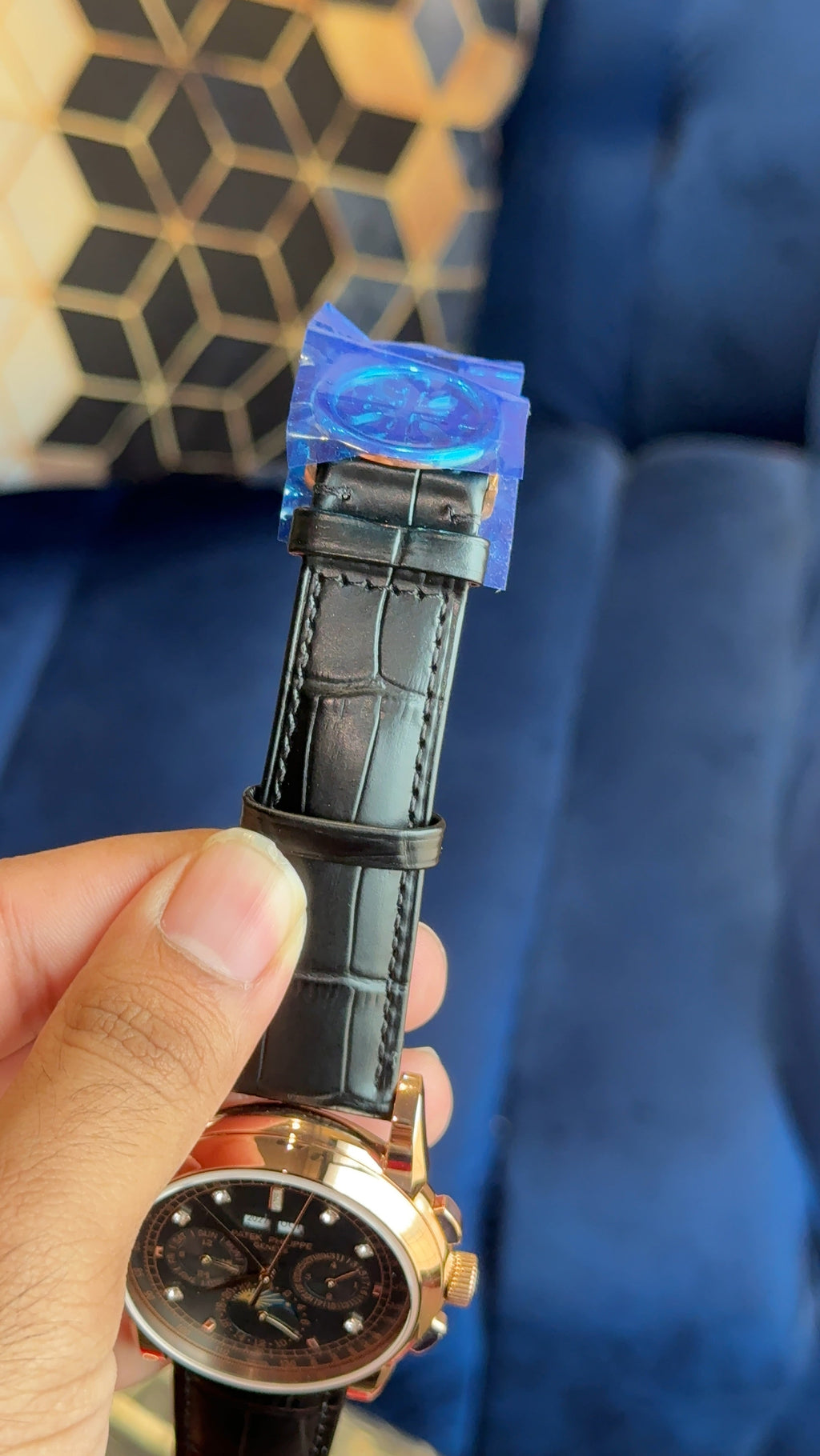 Patek century rose black diamond digit