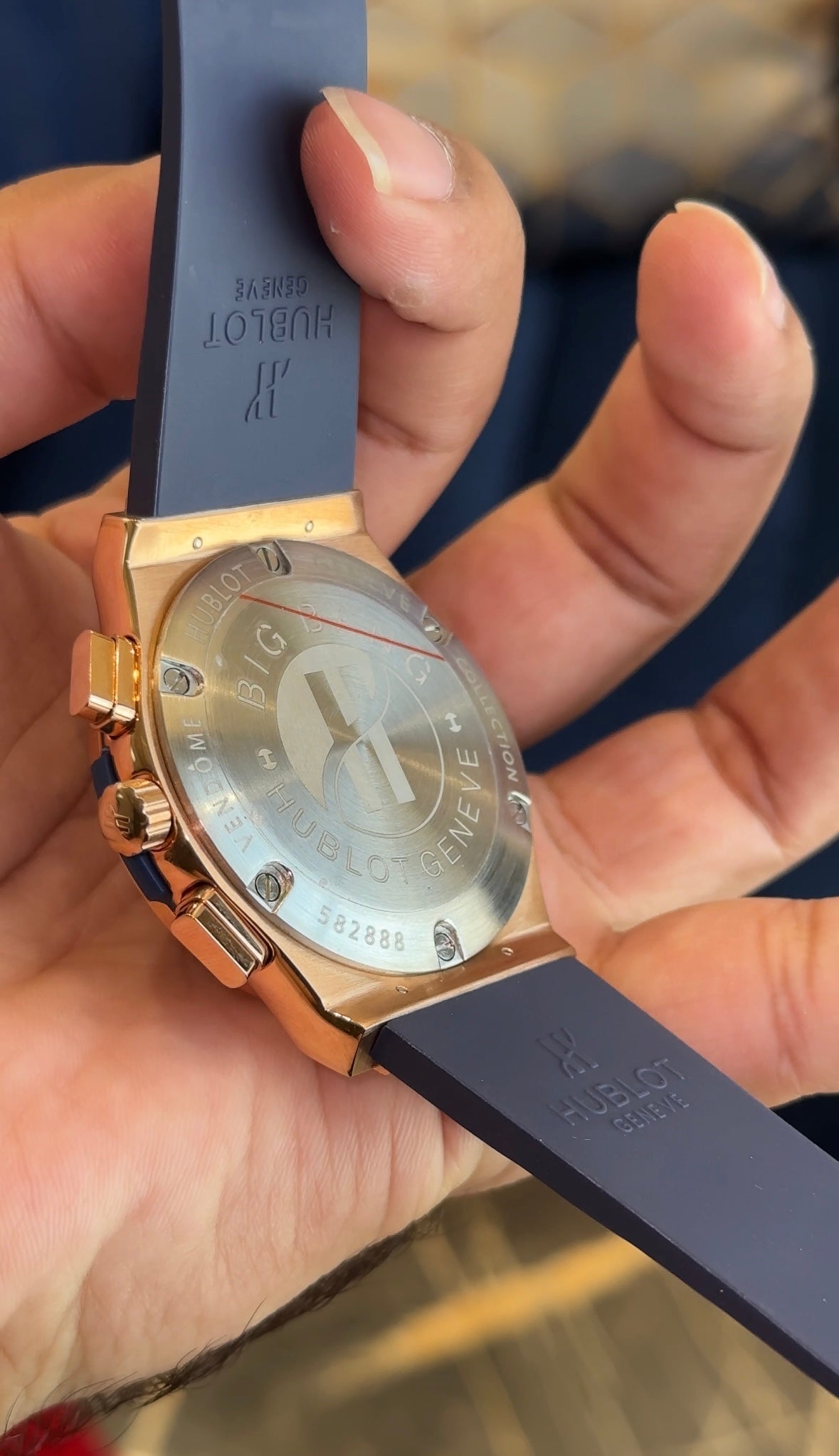 Hub blue pvc rose chrono