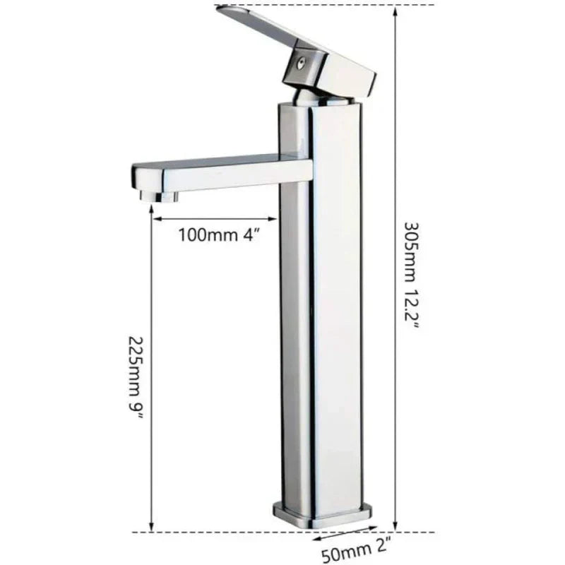 Basin & Sink 12" inch Faucet Hot and Cold Mixer