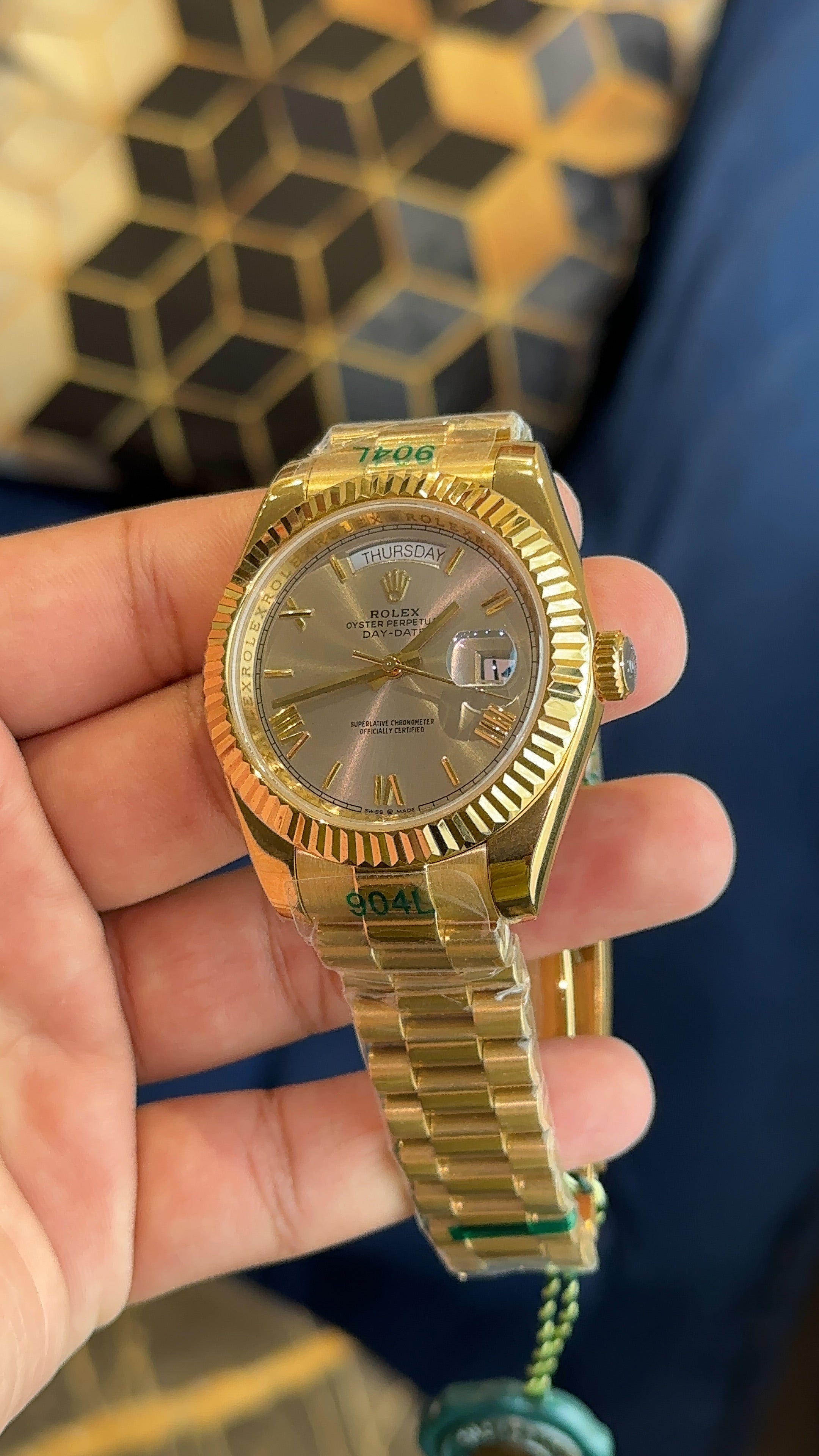 Daydate All Gold Grey Dial Roman