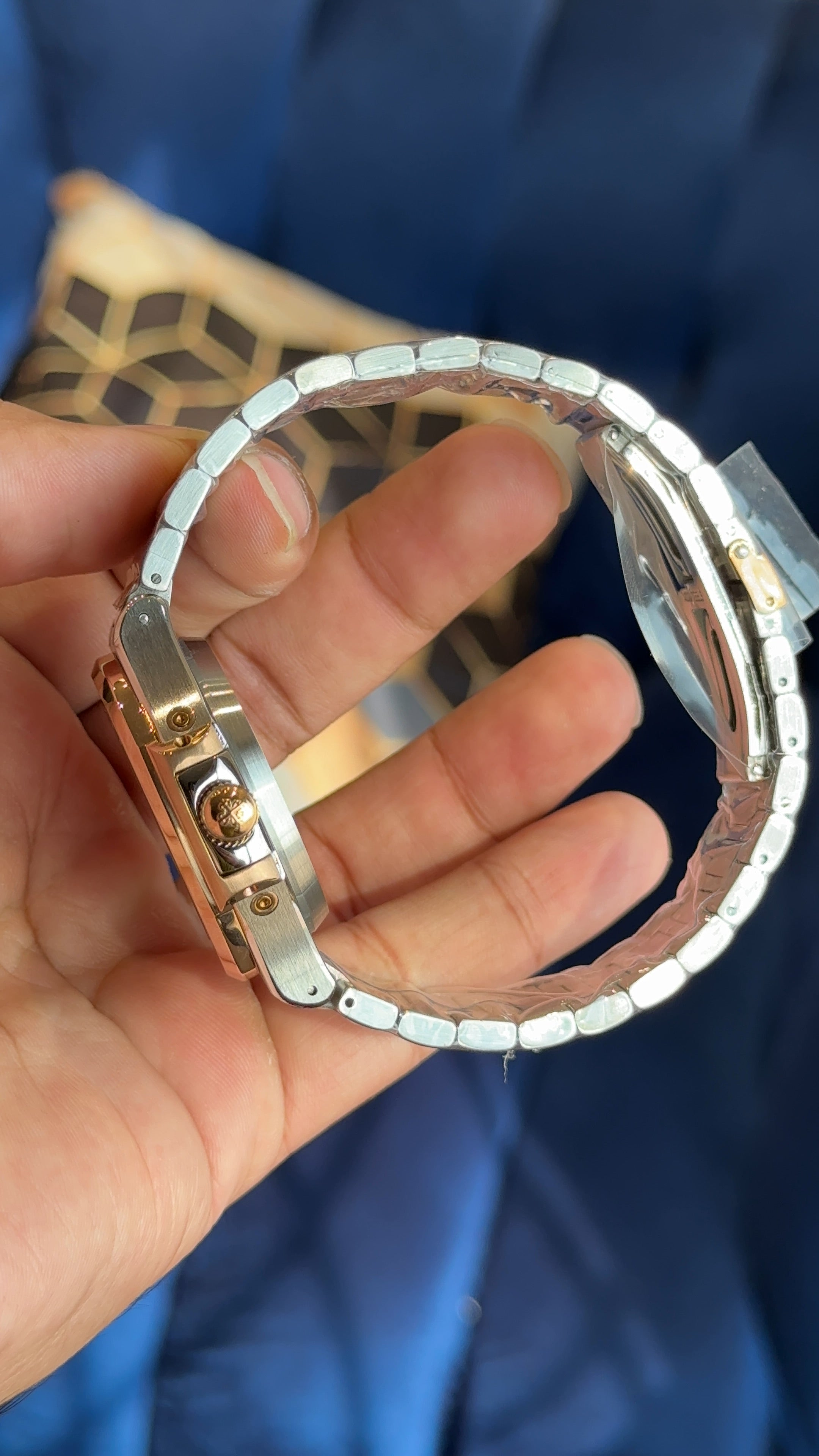 Pp auto two tone chain black dial dd