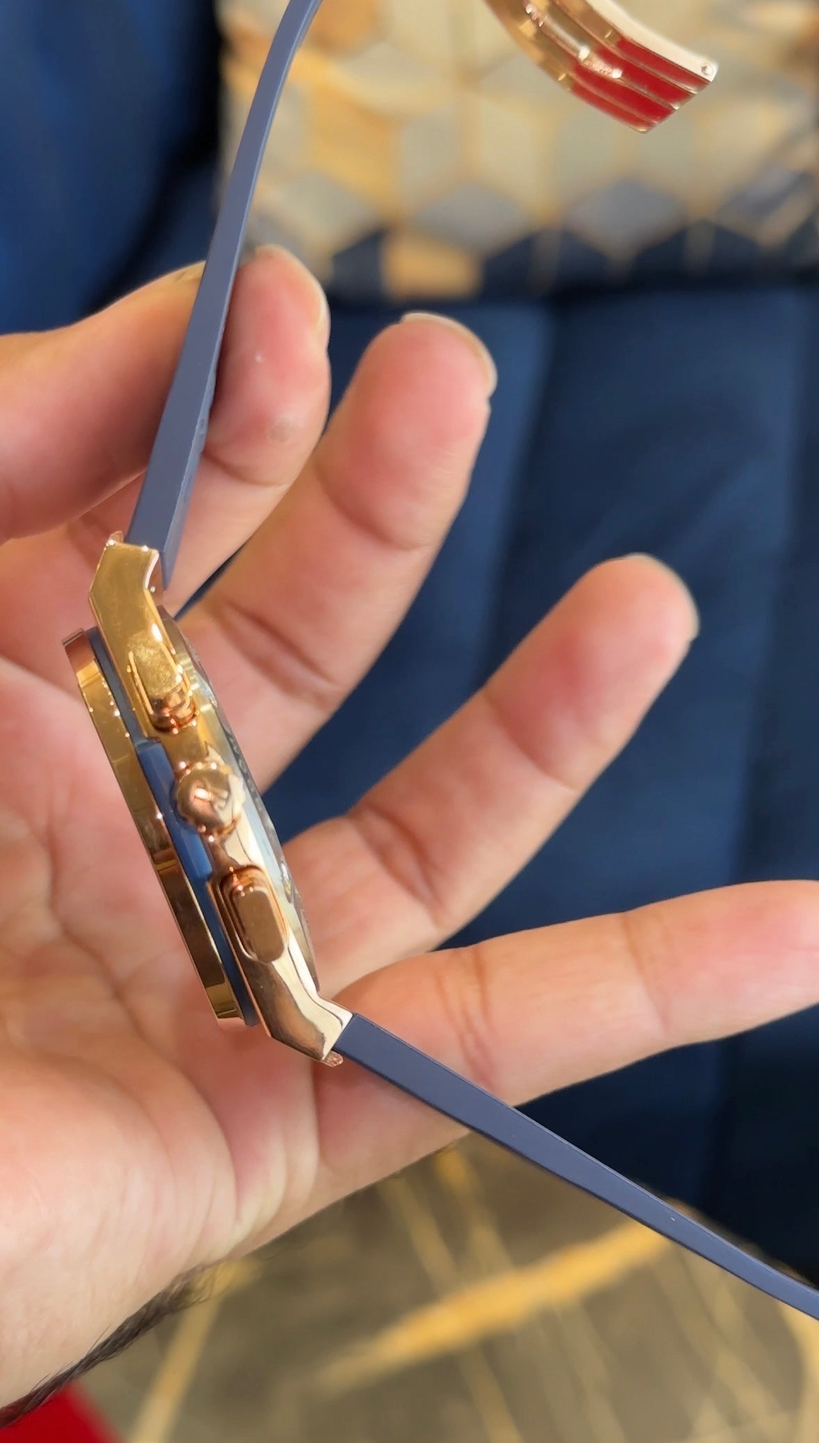 Hub blue pvc rose chrono