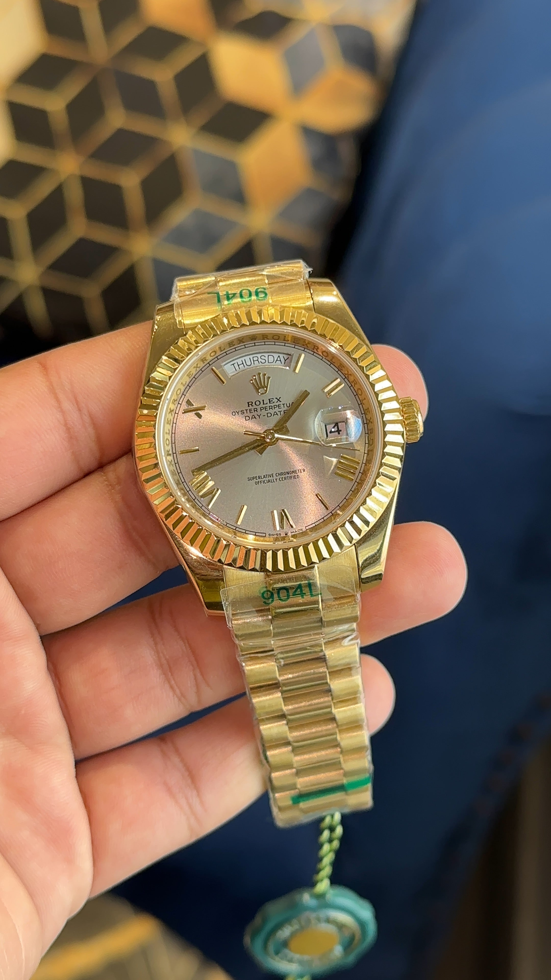 Daydate All Gold Grey Dial Roman