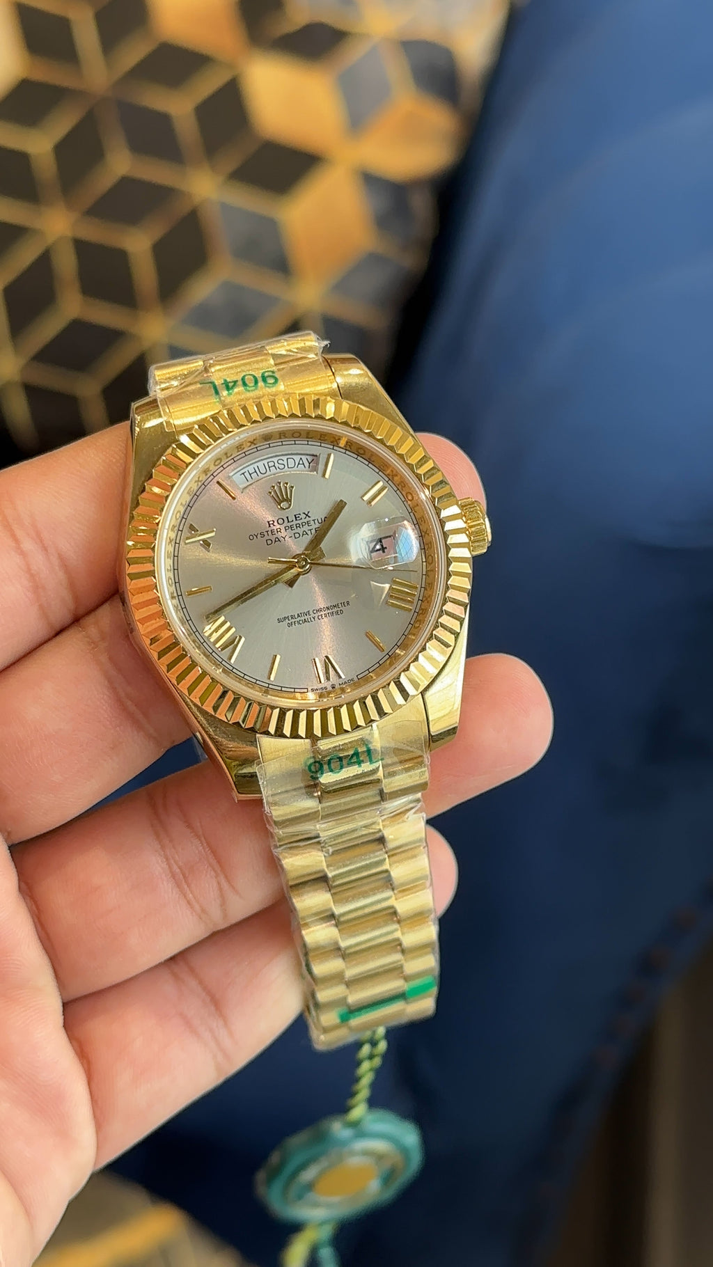 Daydate All Gold Grey Dial Roman