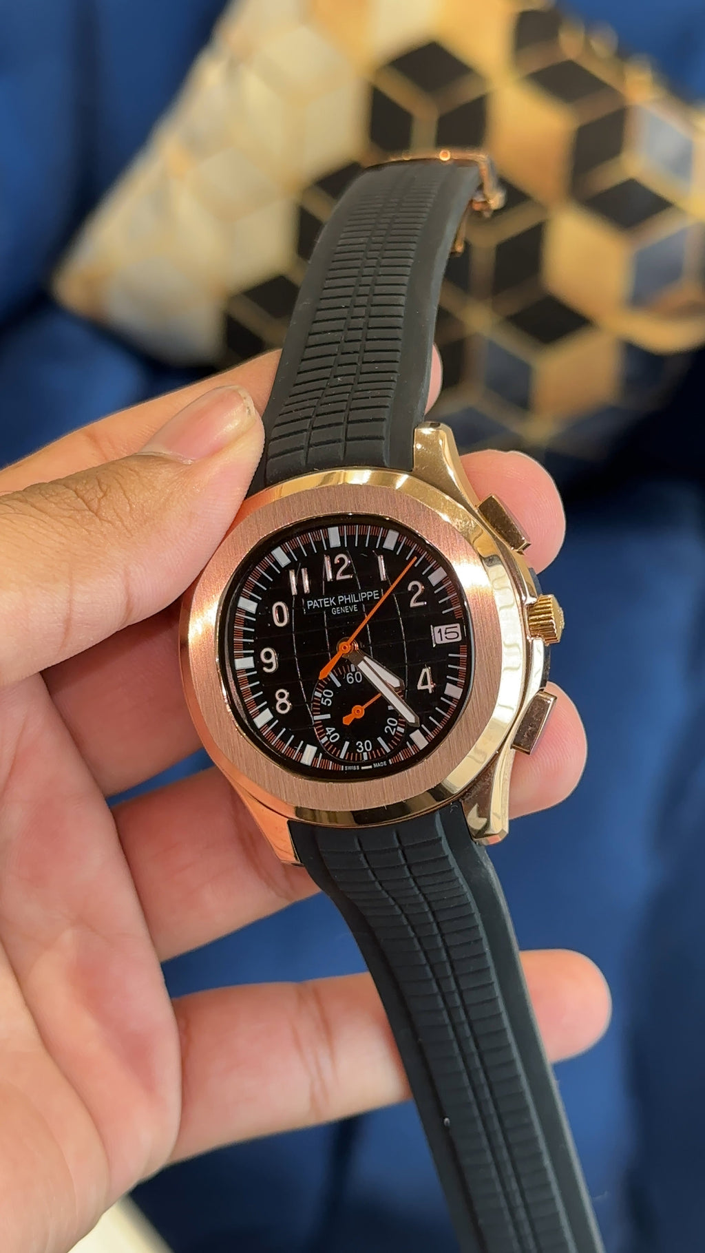 Aquanaut chrono orange needle