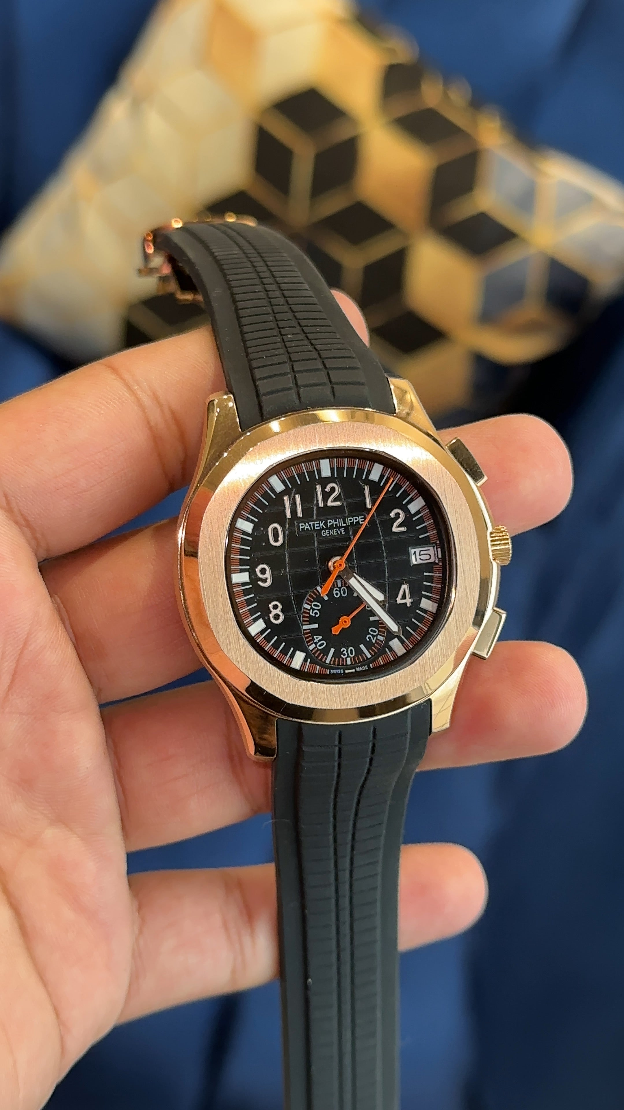 Aquanaut chrono orange needle