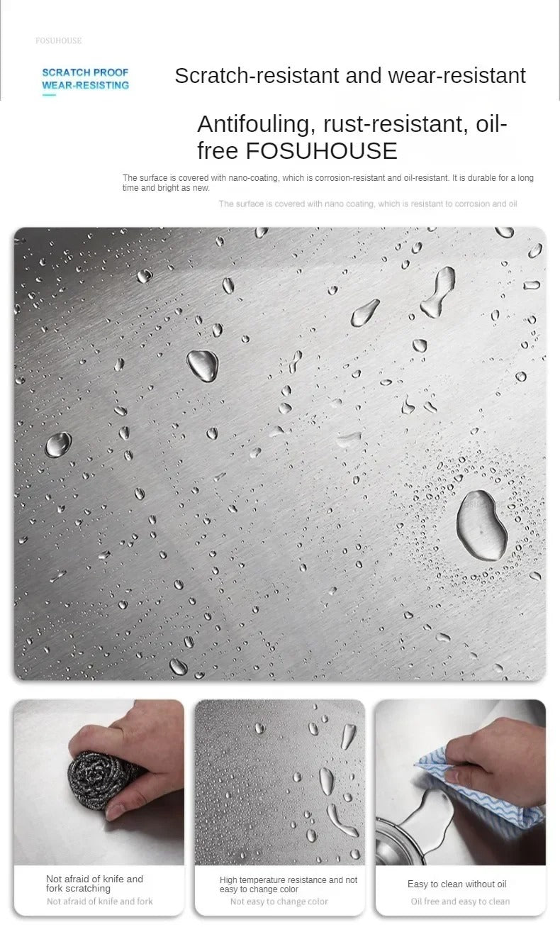 Metal Sink for Vegetable Washing Thickened Double Hole Kitchen Sinks