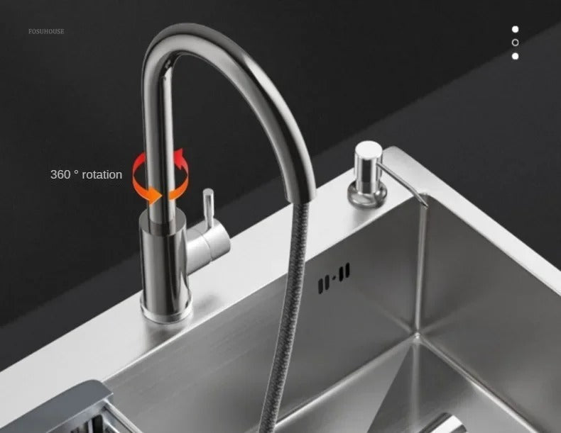 Metal Sink for Vegetable Washing Thickened Double Hole Kitchen Sinks