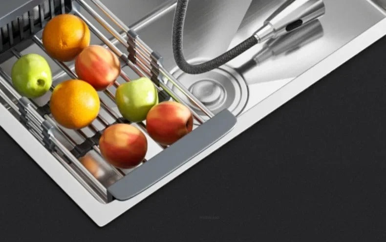 Metal Sink for Vegetable Washing Thickened Double Hole Kitchen Sinks