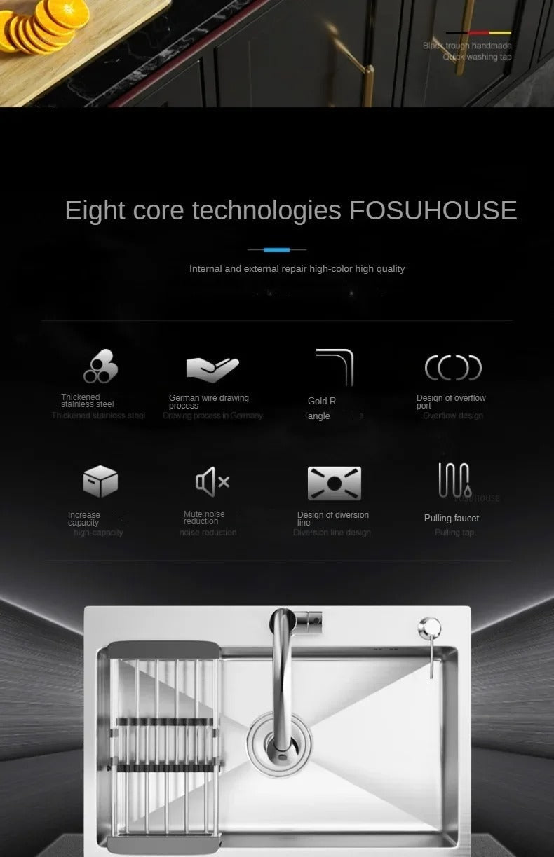 Metal Sink for Vegetable Washing Thickened Double Hole Kitchen Sinks