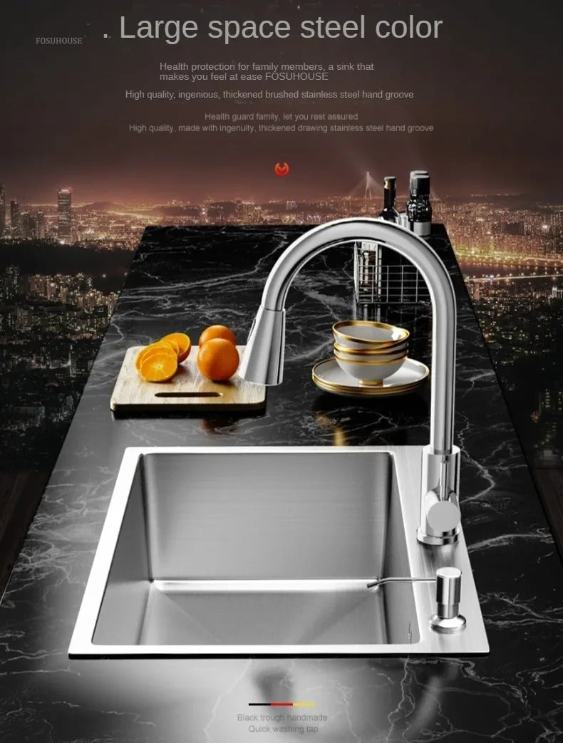 Metal Sink for Vegetable Washing Thickened Double Hole Kitchen Sinks