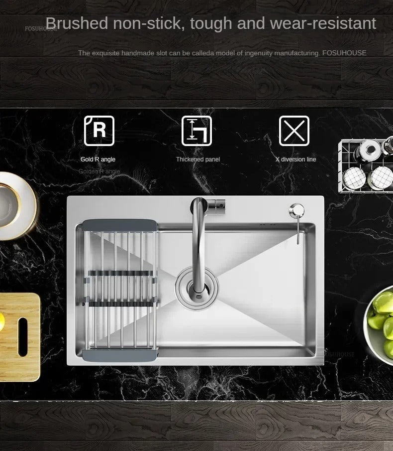 Metal Sink for Vegetable Washing Thickened Double Hole Kitchen Sinks