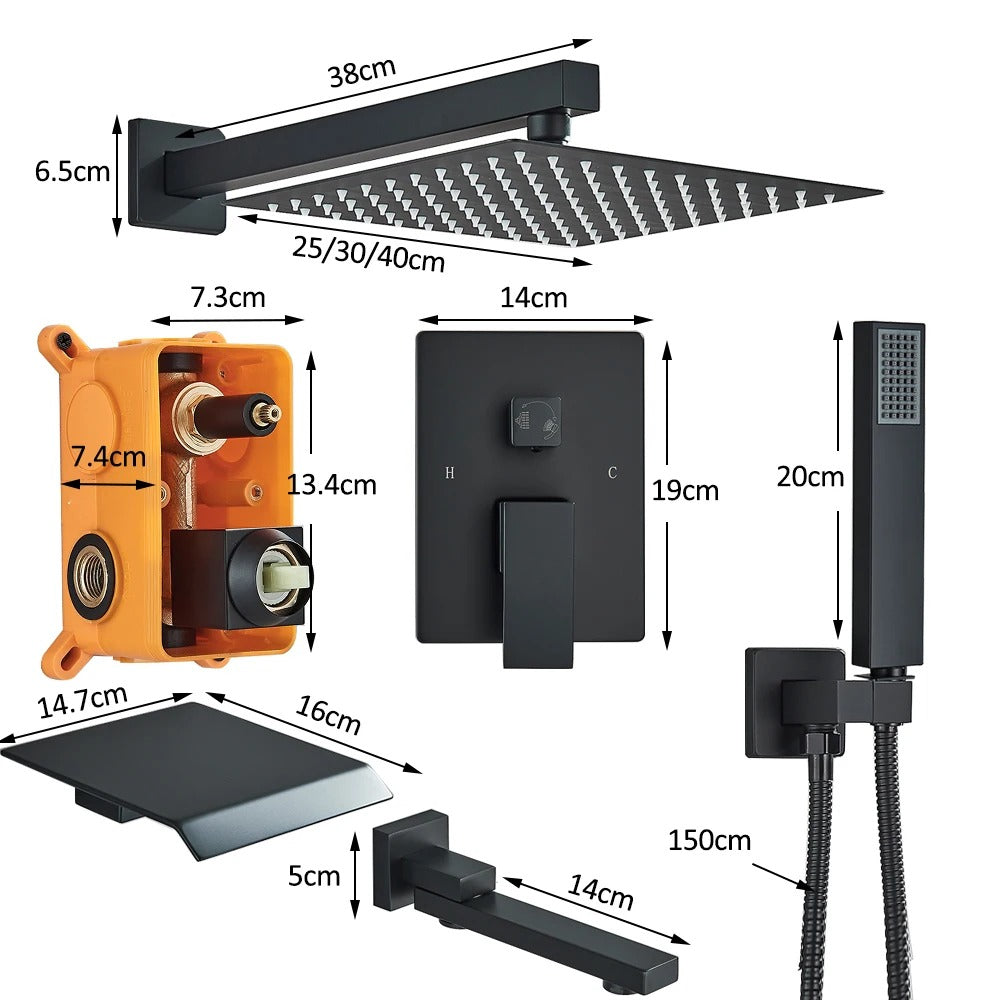 Bathroom Concealed Shower Sets Hot & Cold