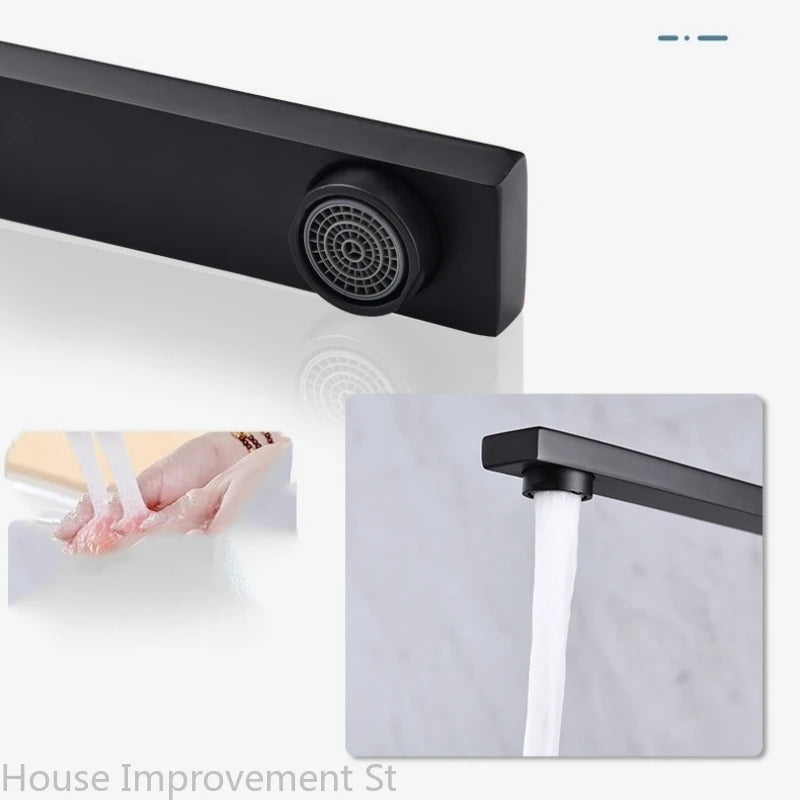 Kitchen Faucet Hot And Cold Water Mixer 360 Degree Rotating Vessel Sink Tap